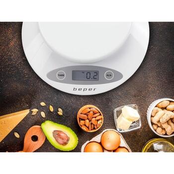 Beper Кухонные весы BP.802, 5кг, 1г, ЖК, функция тарирования, автоматическое отключение, чаша в комплекте (BP.802)