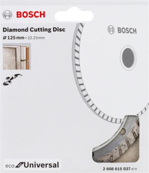 Dim. griešanas disks Universal 125x22.23x2.4x7, Mazām leņķa slīpmašīnām ECO FOR UNIVERSAL DIMANTA GRIEZĒJDISKS, 2608615037, BOSCH (2608615037)