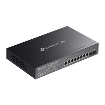 Omada 10-портовый гигабитный смарт-коммутатор с 8-портовым PoE+, TP-Link, SG2210MP, 8× RJ45, 2× SFP, 150 Вт PoE бюджет (SG2210MP)