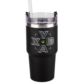 Paladone XBOX Gamer Cup PP14597XB, 0.6l, metāls, melns, 3 dzeršanas režīmi, izolēta, mīksts pieskāriens (PP14597XB)