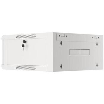 Lanberg Настенный шкаф WFFA-5604-10S, 4U, 600mm, 60kg, RAL7035, стеклянные двери, IP20 (WFFA-5604-10S)
