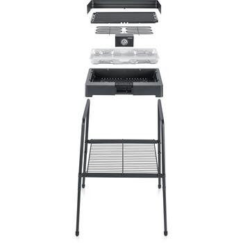 Severin Настольный гриль PG 8568, 2200 W, 5.74 kg, 56 cm, 54 cm, 98.5 cm, Нержавеющая сталь, Механический, Водяной поддон (PG 8568)