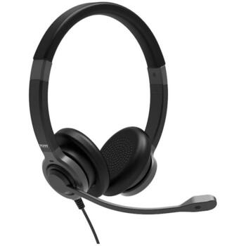 Port Connect наушники PRO ON'R 300 912001, проводные USB-A, накладные, черные, стерео, 32 Ом, 20-20k Гц, шумоподавление, микрофон (912001)