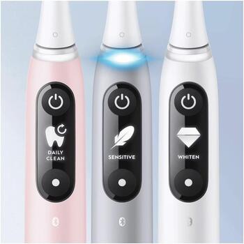Oral-B elektriskā zobu birste iO6s Grey Opal 445258, 2 galviņas, 5 režīmi, pelēka, uzlādējama, litija jonu akumulators (iO6s Grey Opal)