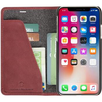 Krusell Sunne 4 Card FolioWallet 61506, 16,5см, Folio, Красный, Apple, iPhone XS Max, Подставка, 4 карманов для карт (61506)