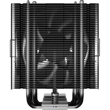 Gamemax procesora gaisa dzesētājs ICE FORCE BK, 585g, 44.35cfm, 4 siltuma caurules, TDP līdz 220W (ICE FORCE BK)