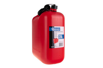 Geko пластиковая канистра для топлива G03242, 20л, красная, HDPE, 400x220x330мм, гибкий носик, эргономичная ручка (G03242)