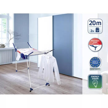 Leifheit Pegasus 200 Solid Deluxe Mobile 1081517, 20m, 5x, 360°, salokāms, mobilais (1081517)