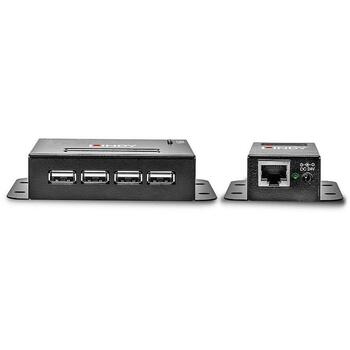 Lindy I/O USB УДЛИНИТЕЛЬ 50M 42681, 4xUSB 2.0, 50m, 2xRJ45, черный (42681)