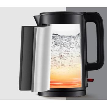 Tefal Чайник KO1408E0, 1500 Вт, 1.5 Л, Нержавеющая сталь/пластик, 360° поворотная база, Черный (KO1408E0)