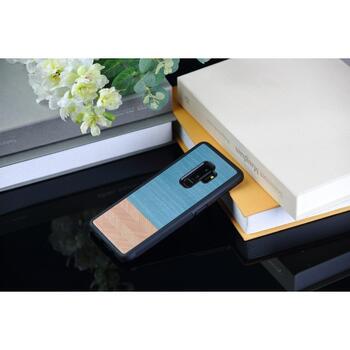 Man&Wood Чехол M6140B, 6.2, Синий, натуральное дерево, поликарбонат, совместим с Samsung Galaxy S9 Plus (M6140B)