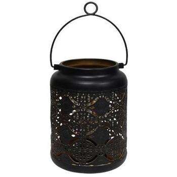 Dārza Laterna ar LED uz baterijām, 15x15x21cm, melna (9142271)