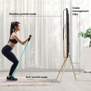 Onkron TV statīvs TS1220-W, 32-65'', 35 kg, VESA 100x100-400x400 mm, augstuma regulēšana 700-1200 mm, 360° pagrieziens, balts (TS1220-W)