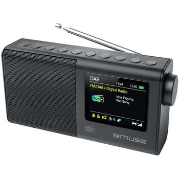 Muse портативный радиоприемник M-117DB, DAB/DAB+/FM, 20 предустановленных станций, 3 Вт RMS, 2,8-дюймовый TFT LCD дисплей (M-117DB)