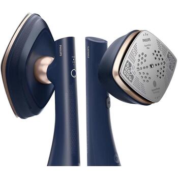 Philips tvaika gludeklis GC215/20, 1800 W, 200+300 ml, 45 g/min, 90 g/min, SteamGlide Plus, tumši zils, mīkstā dēlīte (GC215/20)