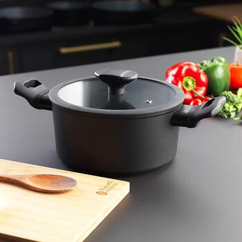 Russell Hobbs высокий кастрюля RH01863EU7, 20см, черный, алюминий, 10см, с крышкой (RH01863EU7)