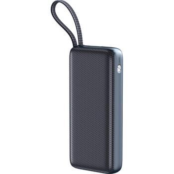 Sandberg 421-29 Универсальный пауэрбанк, 20000 мАч, 67W PD, USB-C, USB-A, встроенный USB-C кабель, дисплей зарядки (421-29)