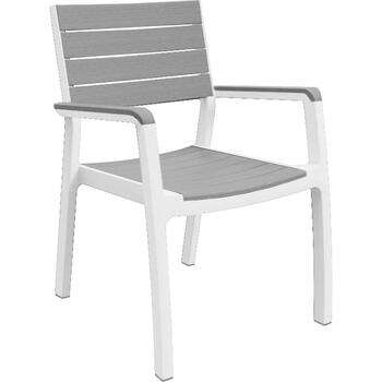 Keter Harmony Armchair 29201284, 59x60x86см, 4.3кг, белый/светло-серый, кресло для отдыха (29201284)