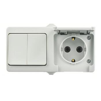 Elektriskais bloks 2 taustiņi, IP54 ar saz. 01071300-100183, GÜNSAN (01071300-100183)