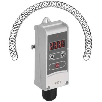 Emos Поверхностный термостат P5683, 230V AC, 50Hz, ручной, проводной, поточный, с подсветкой, без защиты от замерзания (P5683)