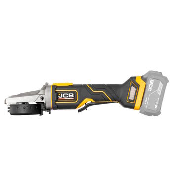 JCB JCB-18PFAG-125 Professional 18V бесщеточная угловая шлифмашина для узких мест плоская головка 125мм 9000об/мин лепестковый выключатель (JCB-18PFAG-125)