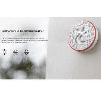 Ezviz CS-T9C умная уличная сирена, 90–105dB, Zigbee 3.0, Apple HomeKit, IP54, белый (CS-T9C)