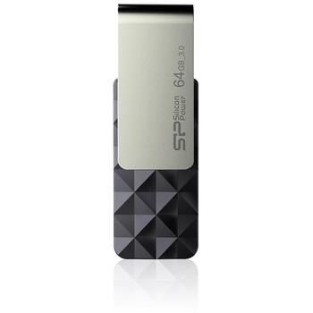 Silicon Power Blaze B30 USB флеш-накопитель SP064GBUF3B30V1K, 64 ГБ, USB 3.0, черный, 256-bit AES, 0-70 °C (SP064GBUF3B30V1K)