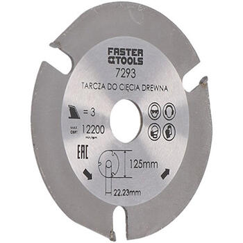 Пильный диск по дереву, гипсу, газобетону Ø125x22,23 м Faster Tools (729300)