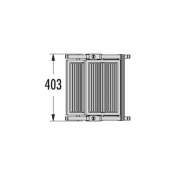 Hailo StepFix 034410001, salokāms pakāpienu soliņš, 2 pakāpieni, tērauds, melns, 150 kg, 35 cm (034410001)