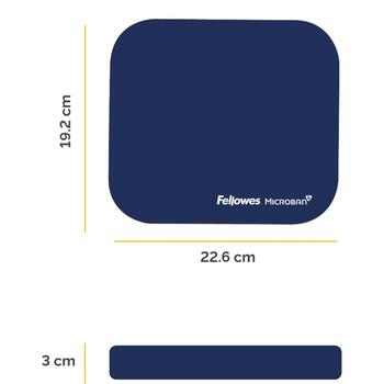 MOUSE PAD MICROBAN/BLUE 5933805 FELLOWES (5933805)