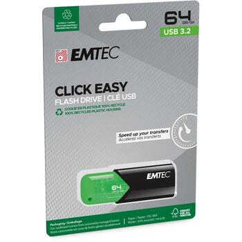 Emtec USB флешка B110 ECMMD64GB113, 64GB, 20Mb/s, 10Mb/s, Type-A 3.2 Gen 1, 1 шт (ECMMD64GB113)