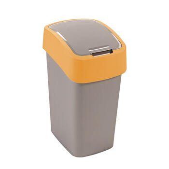 Урна для мусора Flip Bin 9л серебристый/желтый 0802170535 CURVER (0802170535)