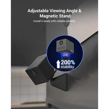Ezviz CB2 CS-CB2-2K-4GA внутренняя 4MP 2K умная 4G SIM аккумуляторная камера, 2560x1440, 15fps, H.265, 10м ИК, 2.8mm, 106° (CS-CB2-2K-4GA)