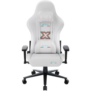 Onex Игровое кресло ONEX-STC-X-P-W, 125кг, 90°–135°, 65мм, 5 роликов, белый, эргономичное, металлический каркас, механизм бабочка (ONEX-STC-X-P-W)
