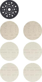 M480 startera komplekts slīpmašīnām,125 mm,7 gab., Ekscentra slīpmašīnām, orbitālajām slīpmašīnām EXPERT M480 TĪKLA SĀKUMA KOMPLEKTS, 2608901202, BOSCH (2608901202)