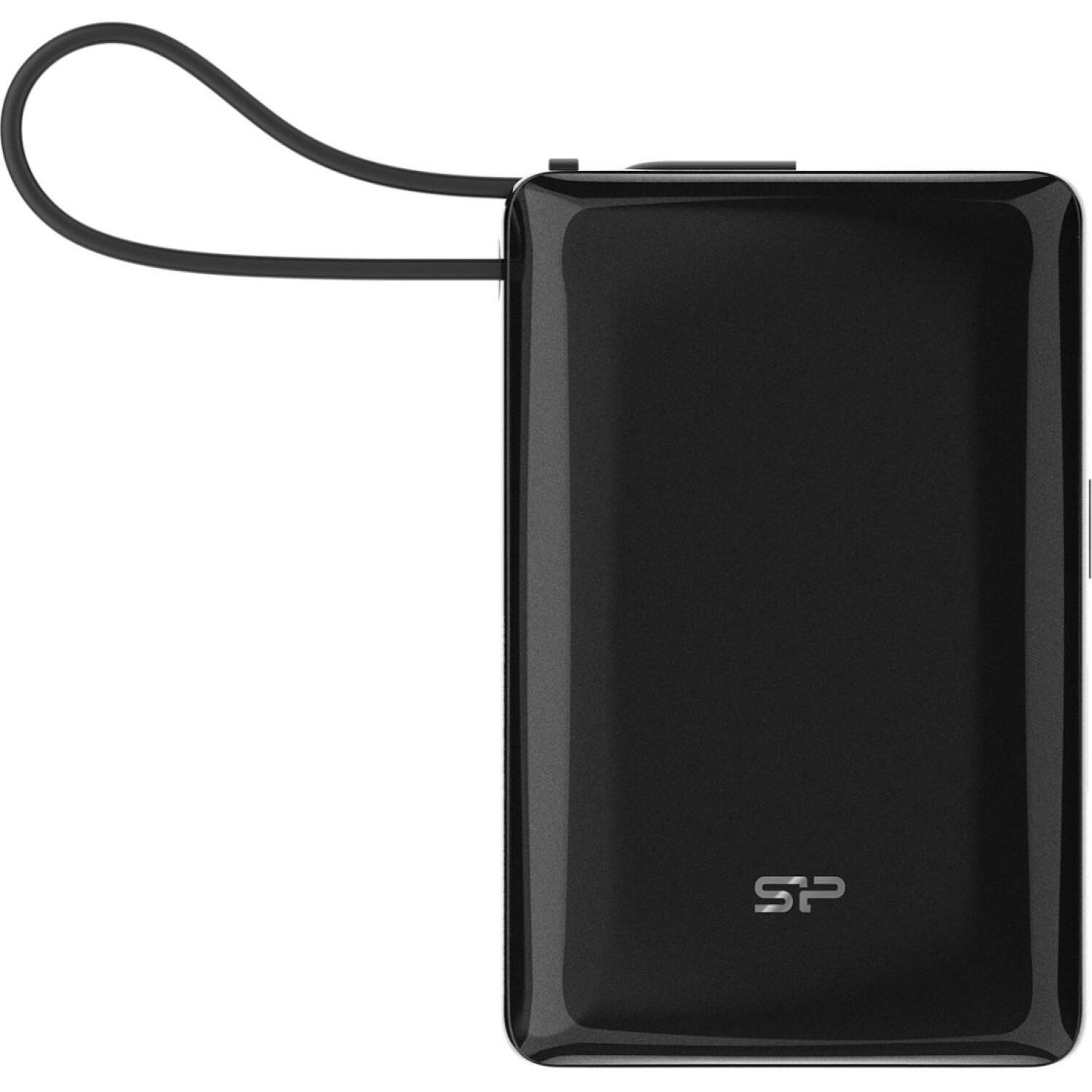 Silicon Power Портативный аккумулятор CP10 SP10KMAPBKCP101K, 10000 mAh, Li-ion, черный, время зарядки 3 часа (SP10KMAPBKCP101K)