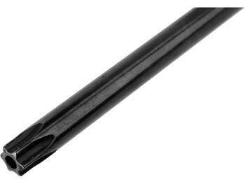 Vorel T veida rokturis TORX atslēga 56635, T30, 14 mm, 76 mm, 150 mm, CrV 6150 tērauds, melnota virsma, PP un TPR rokturis (56635)