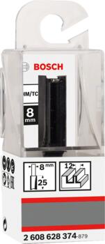 Pirkstfrēze frēze HM B=12 mm, l=32 mm,kāts 8mm, Rokas frēzēm, malu frēzēm GROPJU FRĒZE STANDARD FOR WOOD, 2608628374, BOSCH (2608628374)