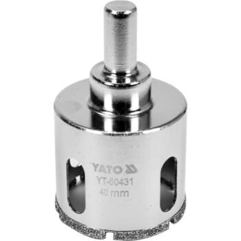 Yato Dimanta flīžu urbis YT-60431, 40mm, 500 min⁻¹, sausai un mitrai urbšanai, keramikai un keramzītam, niķelēts, cilindrisks (YT-60431)