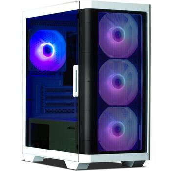 Zalman M4 ARGB White, корпус Mini Tower, 4 вентилятора, 2xUSB 3.0, Audio, Mic, USB 2.0, ARGB, закаленное стекло (M4 White)