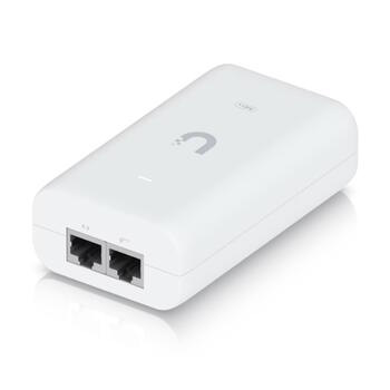 Адаптер питания 10 GbE PoE++ мощностью 60 Вт передача данных 10 Gigabit LAN RJ45 вход PoE++ выход 54 В DC UACC PoE++ 10G EU Белый Ubiquiti (UACC-PoE++-10G)