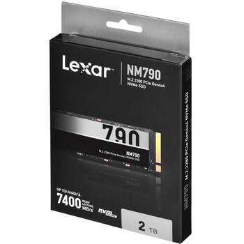 Lexar SSD NM790 LNM790X002T-RNNNG, 2000 ГБ, 7400 МБ/с, 6500 МБ/с, SLC, PCIe 4.0, M.2 2280 (LNM790X002T-RNNNG)