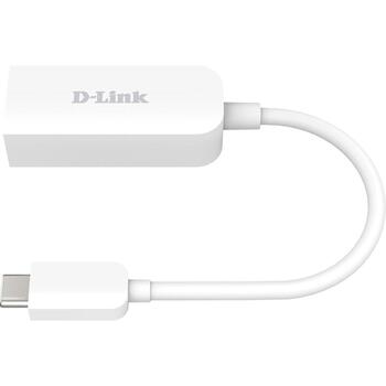 D-Link Сетевой адаптер DUB-E250, 2500Mbit/s, 2.5GBase-T x 1, USB-C, Thunderbolt 3, проводной, белый (DUB-E250)
