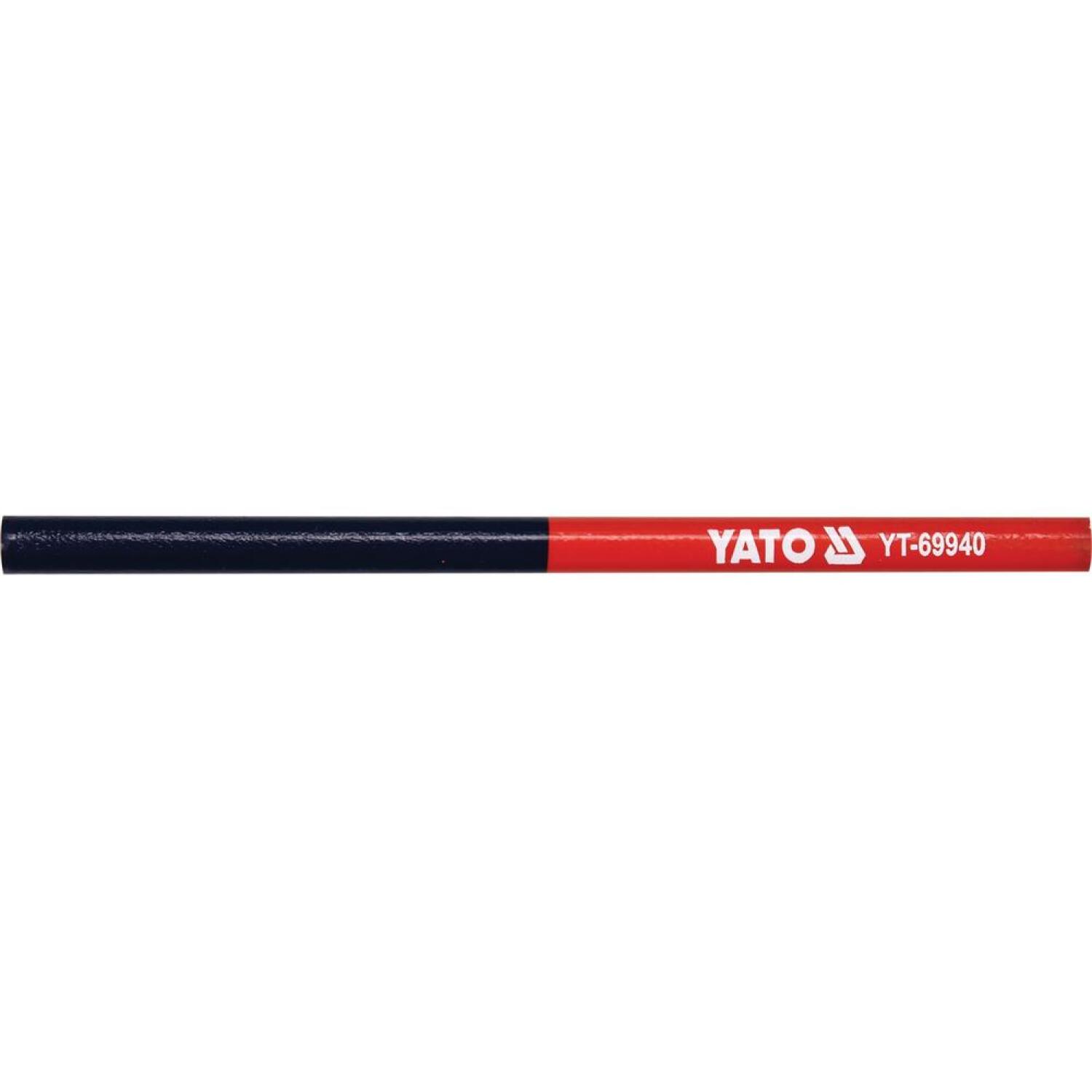 Yato zīmulis YT-69940, 12 gab, 175 mm, 12 mm, 4x2 mm, zils, sarkans, kokapstrāde, ķieģelis, koks (YT-69940)