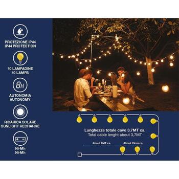 Beper Освещение P207ILO500, 3700mm, 65mm, 10 LED ламп, Ni-MH 600mAh, IP44, черный и серый цвет корпуса (P207ILO500)