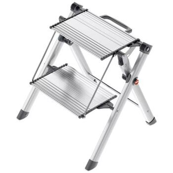 Hailo MK80 ComfortLine 034310100, salokāms pakāpienu soliņš, 2 pakāpieni, alumīnijs, 220cm, 150kg, 3,6kg (034310100)