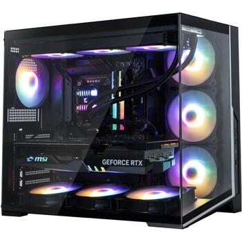 Zalman D40F ATX Mid Tower korpuss, 7x120mm FRGB ventilatori, melns, 410mm VGA, 160mm CPU, ATX/mATX/ITX (D40F BLACK)