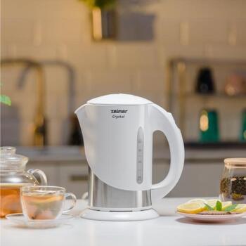 Zelmer Электрический чайник ZCK7630W 71505119P, 2200 W, 1.7 л, белый, 360° основание, фильтр, автоотключение (71505119P)
