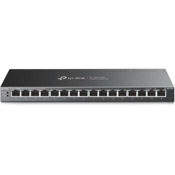 TP-LINK TL-SG116P настольный коммутатор, 16xRJ-45, 10/100/1000Mbps, PoE+ 120W, 32Gbps, 23.8Mpps, без вентилятора (TL-SG116P)
