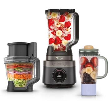 Ninja Кухонный блендер LB401EUBK, 1200 Вт, 2.1 л, 10 скоростей, черный, ножи из нержавеющей стали (LB401EUBK)